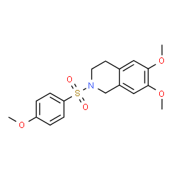 ChemSpider 2D Image | 6,7-Dimethoxy-2-[(4-methoxyphenyl)sulfonyl]-1,2,3,4-tetrahydroisoquinoline | C18H21NO5S