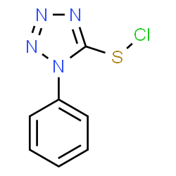 ChemSpider 2D Image | 5-(Chlorosulfanyl)-1-phenyl-1H-tetrazole | C7H5ClN4S