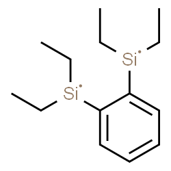 ChemSpider 2D Image | [2-(diethyl-$l^{3}-silanyl)phenyl]-diethyl-silicon | C14H24Si2