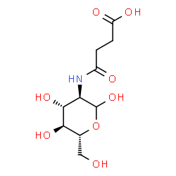 ChemSpider 2D Image | 2-[(3-Carboxypropanoyl)amino]-2-deoxy-D-glucopyranose | C10H17NO8