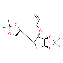 ChemSpider 2D Image | (3aR,5R,6S,6aR)-6-(Allyloxy)-5-[(4R)-2,2-dimethyl-1,3-dioxolan-4-yl]-2,2-dimethyltetrahydrofuro[2,3-d][1,3]dioxole | C15H24O6