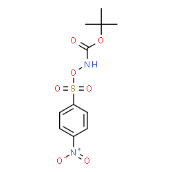 ChemSpider 2D Image | 2-Methyl-2-propanyl {[(4-nitrophenyl)sulfonyl]oxy}carbamate | C11H14N2O7S