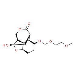 ChemSpider 2D Image | (1R,2R,3S,4S,7R,9S,11S)-9-Hydroxy-4-[(2-methoxyethoxy)methoxy]-8,13-dioxatetracyclo[7.5.0.0~2,7~.0~3,11~]tetradecan-12-one | C16H24O7