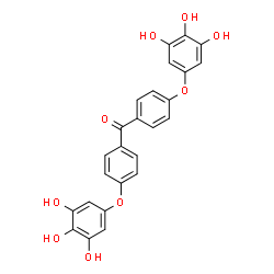 ChemSpider 2D Image | Bis[4-(3,4,5-trihydroxyphenoxy)phenyl]methanone | C25H18O9