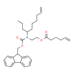ChemSpider 2D Image | 2-{9-Decen-4-yl[(9H-fluoren-9-ylmethoxy)carbonyl]amino}ethyl 5-hexenoate | C33H43NO4