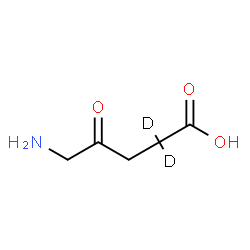 ChemSpider 2D Image | 5-Amino-4-oxo(2,2-~2~H_2_)pentanoic acid | C5H7D2NO3
