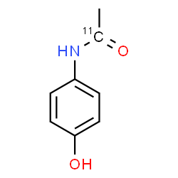 ChemSpider 2D Image | N-(4-Hydroxyphenyl)(1-~11~C)acetamide | C711CH9NO2