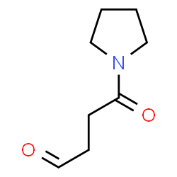 ChemSpider 2D Image | 4-Oxo-4-(1-pyrrolidinyl)butanal | C8H13NO2
