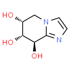 ChemSpider 2D Image | (6R,7R,8R)-5,6,7,8-Tetrahydroimidazo[1,2-a]pyridine-6,7,8-triol | C7H10N2O3