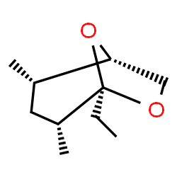 ChemSpider 2D Image | (1S,2S,4R,5R)-5-Ethyl-2,4-dimethyl-6,8-dioxabicyclo[3.2.1]octane | C10H18O2