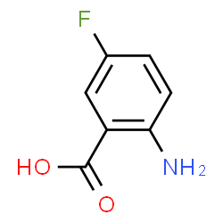 ChemSpider 2D Image | 2-Amino-5-fluorobenzoic acid | C7H6FNO2