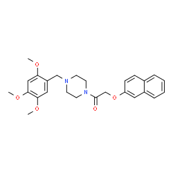 ChemSpider 2D Image | 2-(2-Naphthyloxy)-1-[4-(2,4,5-trimethoxybenzyl)-1-piperazinyl]ethanone | C26H30N2O5