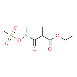 ChemSpider 2D Image | Ethyl 2-methyl-3-{methyl[(methylsulfonyl)oxy]amino}-3-oxopropanoate | C8H15NO6S