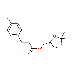 ChemSpider 2D Image | ((S)-2,2-Dimethyl-1,3-dioxolan-4-yl)methyl 3-(4-hydroxyphenyl)propanoate | C15H20O5