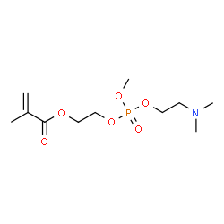 ChemSpider 2D Image | 6-Methoxy-2-methyl-6-oxido-5,7-dioxa-2-aza-6lambda~5~-phosphanonan-9-yl methacrylate | C11H22NO6P