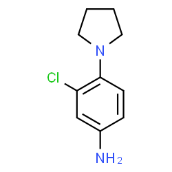 ChemSpider 2D Image | 3-Chloro-4-(1-pyrrolidinyl)aniline | C10H13ClN2