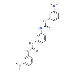 ChemSpider 2D Image | 1,1'-(1,3-Phenylene)bis{3-[3-(dimethylamino)phenyl]urea} | C24H28N6O2