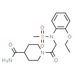 ChemSpider 2D Image | 1-[N-(2-Ethoxyphenyl)-N-(methylsulfonyl)glycyl]-4-piperidinecarboxamide | C17H25N3O5S