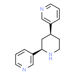 ChemSpider 2D Image | 3,3'-[(2R,4S)-2,4-Piperidinediyl]dipyridine | C15H17N3