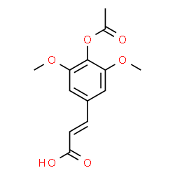 ChemSpider 2D Image | (2E)-3-(4-Acetoxy-3,5-dimethoxyphenyl)acrylic acid | C13H14O6