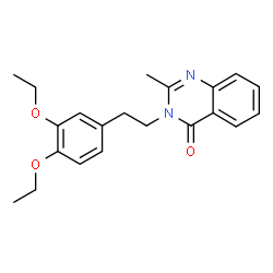 ChemSpider 2D Image | 3-[2-(3,4-diethoxyphenyl)ethyl]-2-methylquinazolin-4-one | C21H24N2O3