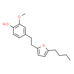 ChemSpider 2D Image | 4-[2-(5-Butyl-2-furyl)ethyl]-2-methoxyphenol | C17H22O3