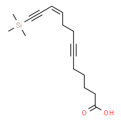 ChemSpider 2D Image | (10Z)-13-(Trimethylsilyl)-10-tridecene-6,12-diynoic acid | C16H24O2Si