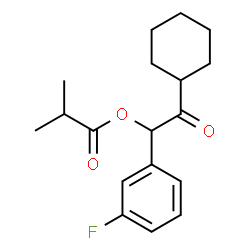 ChemSpider 2D Image | 2-Cyclohexyl-1-(3-fluorophenyl)-2-oxoethyl 2-methylpropanoate | C18H23FO3
