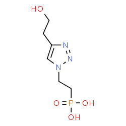 ChemSpider 2D Image | {2-[4-(2-Hydroxyethyl)-1H-1,2,3-triazol-1-yl]ethyl}phosphonic acid | C6H12N3O4P