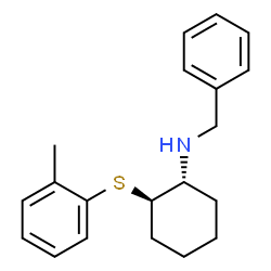 ChemSpider 2D Image | (1R,2R)-N-Benzyl-2-[(2-methylphenyl)sulfanyl]cyclohexanamine | C20H25NS