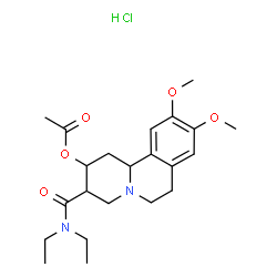 ChemSpider 2D Image | 3-(Diethylcarbamoyl)-9,10-dimethoxy-1,3,4,6,7,11b-hexahydro-2H-pyrido[2,1-a]isoquinolin-2-yl acetate hydrochloride (1:1) | C22H33ClN2O5