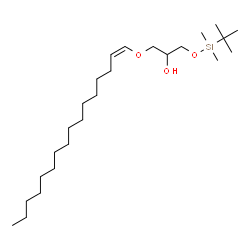 ChemSpider 2D Image | 1-{[Dimethyl(2-methyl-2-propanyl)silyl]oxy}-3-[(1Z)-1-hexadecen-1-yloxy]-2-propanol | C25H52O3Si