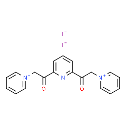 ChemSpider 2D Image | 1,1'-[2,6-Pyridinediylbis(2-oxo-2,1-ethanediyl)]dipyridinium diiodide | C19H17I2N3O2