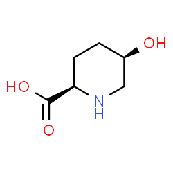 ChemSpider 2D Image | (2R,5R)-5-Hydroxy-2-piperidinecarboxylic acid | C6H11NO3