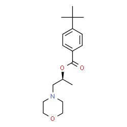 ChemSpider 2D Image | (2S)-1-(4-Morpholinyl)-2-propanyl 4-(2-methyl-2-propanyl)benzoate | C18H27NO3