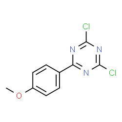 ChemSpider 2D Image | 2,4-Dichloro-6-(4-methoxyphenyl)-1,3,5-triazine | C10H7Cl2N3O