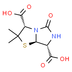 ChemSpider 2D Image | (3S,7R,7aR)-2,2-Dimethyl-5-oxohexahydroimidazo[5,1-b][1,3]thiazole-3,7-dicarboxylic acid | C9H12N2O5S