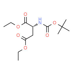 ChemSpider 2D Image | Diethyl N-{[(2-methyl-2-propanyl)oxy]carbonyl}-D-aspartate | C13H23NO6