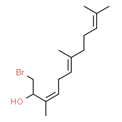 ChemSpider 2D Image | (3Z,6E)-1-Bromo-3,7,11-trimethyl-3,6,10-dodecatrien-2-ol | C15H25BrO