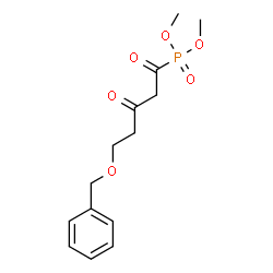 ChemSpider 2D Image | Dimethyl [5-(benzyloxy)-3-oxopentanoyl]phosphonate | C14H19O6P