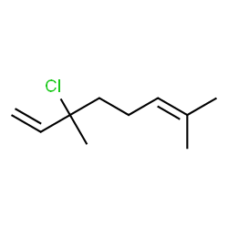 ChemSpider 2D Image | 3-Chloro-3,7-dimethyl-1,6-octadiene | C10H17Cl