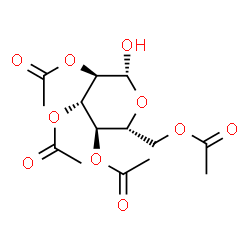 ChemSpider 2D Image | 2,3,4,6-Tetra-O-acetyl-beta-D-glucose | C14H20O10
