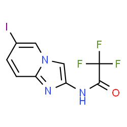 ChemSpider 2D Image | 2,2,2-Trifluoro-N-(6-iodoimidazo[1,2-a]pyridin-2-yl)acetamide | C9H5F3IN3O