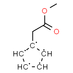 ChemSpider 2D Image | 1-(2-Methoxy-2-oxoethyl)-1,2,3,4,5-cyclopentanepentayl | C8H9O2