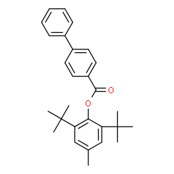 ChemSpider 2D Image | 4-Methyl-2,6-bis(2-methyl-2-propanyl)phenyl 4-biphenylcarboxylate | C28H32O2