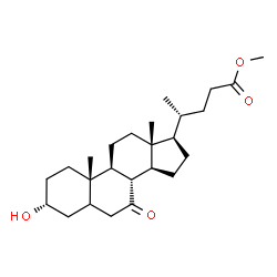 ChemSpider 2D Image | Methyl (3alpha)-3-hydroxy-7-oxocholan-24-oate | C25H40O4