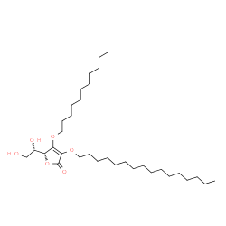 ChemSpider 2D Image | (5R)-5-[(1S)-1,2-Dihydroxyethyl]-4-(dodecyloxy)-3-(hexadecyloxy)-2(5H)-furanone | C34H64O6