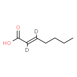 ChemSpider 2D Image | (2E)-(2,3-~2~H_2_)-2-Heptenoic acid | C7H10D2O2
