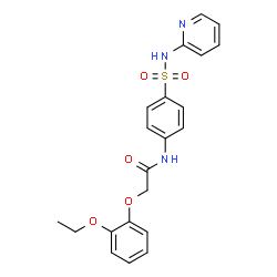 ChemSpider 2D Image | 2-(2-Ethoxyphenoxy)-N-[4-(2-pyridinylsulfamoyl)phenyl]acetamide | C21H21N3O5S