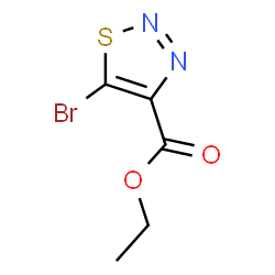 ChemSpider 2D Image | Ethyl 5-bromo-1,2,3-thiadiazole-4-carboxylate | C5H5BrN2O2S